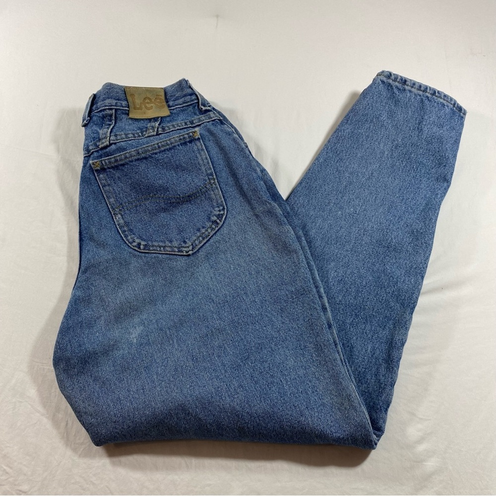 Lee Jeans Women’s 29 High Waisted Mom jeans Dark blue jeans - Picture 2 of 8